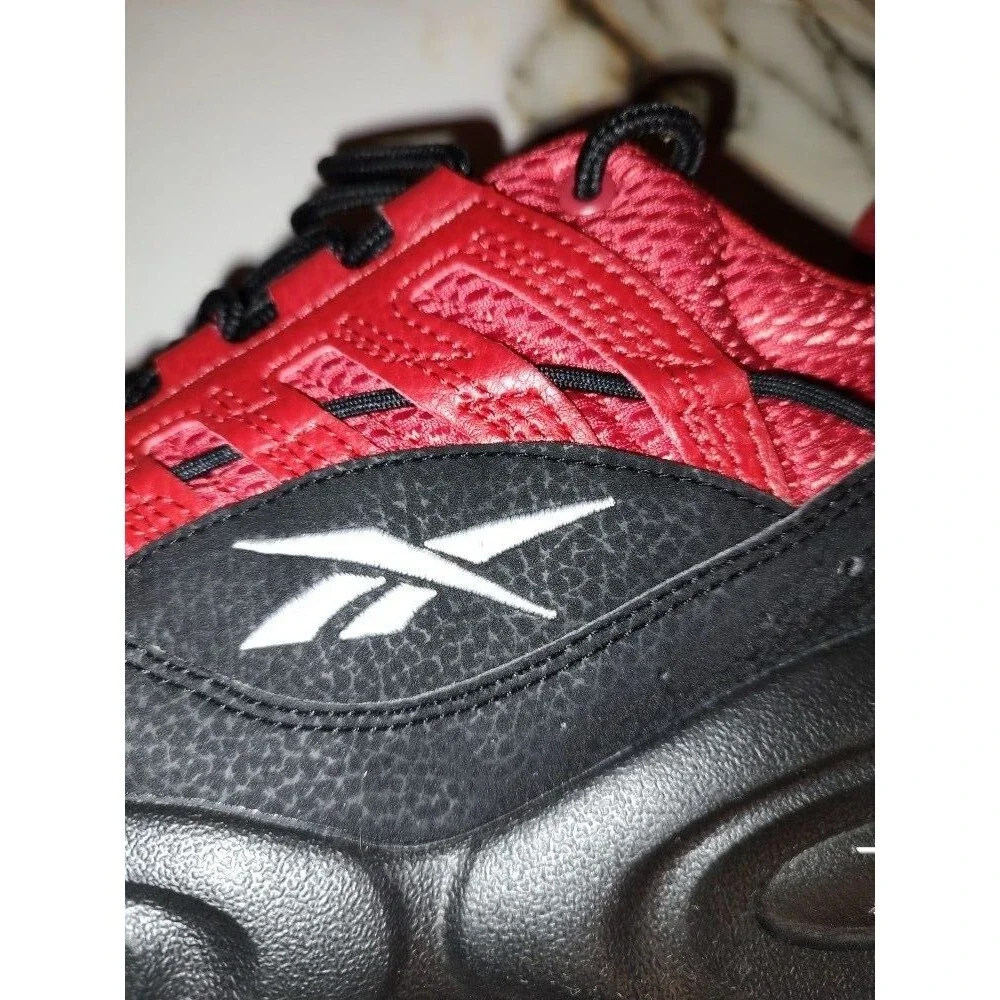 Men's Reebok Allen Iverson Solution Black Flash Red Mid Sneakers Sz 13